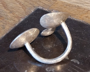 Blau emaillierter Silber Ring